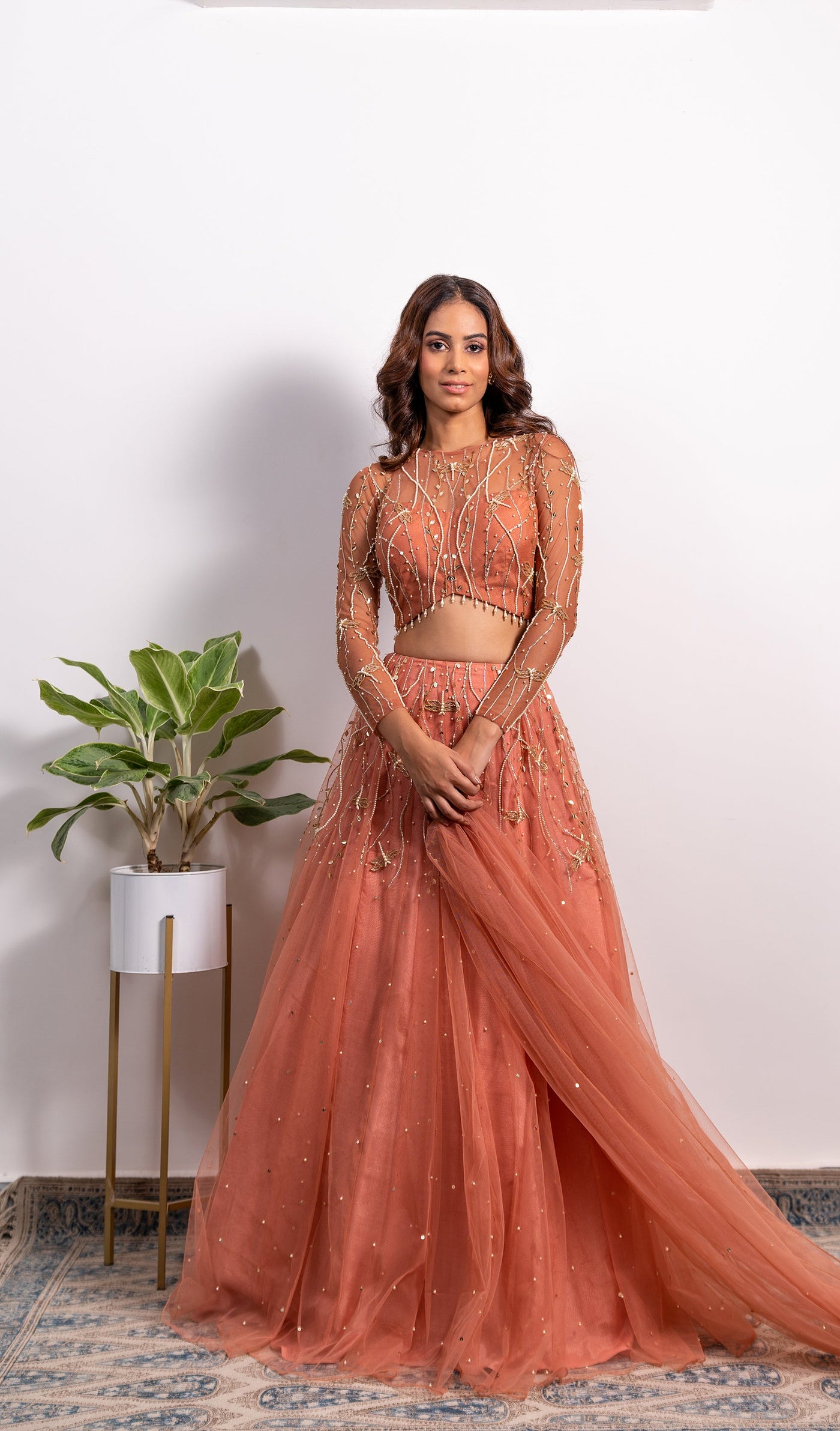 AMIRA Floral Blossom Lehenga Skirt | Party wear indian dresses, Simple  lehenga, Lehenga